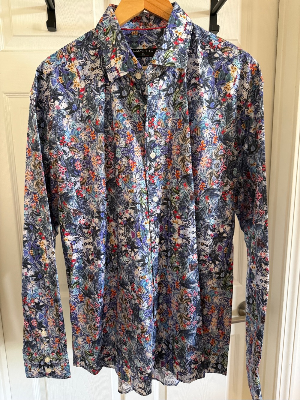 Masutto Tropical Floral Button Down Shirt 2XL - NWOT